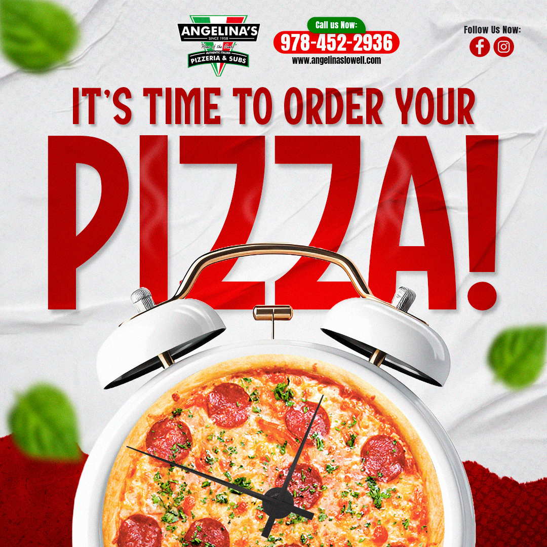 Angelina's Pizzeria social media post